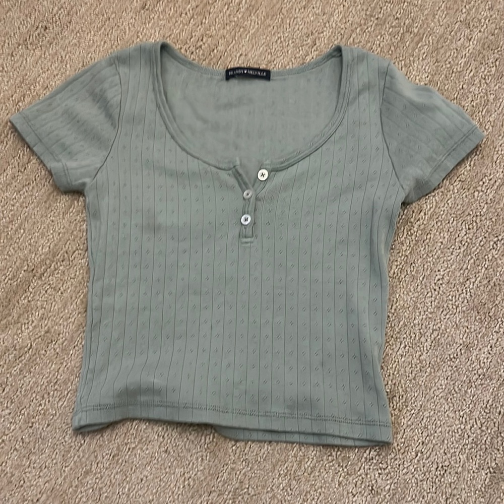 sage green brandy melville top